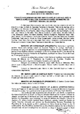 Ata de Posse do Ministro Marco Aurélio Bellizze no Tribunal (Coleção)