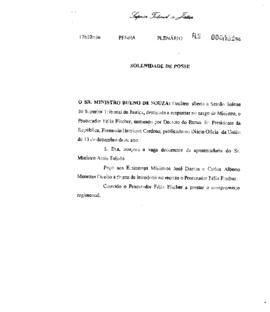 Nota Taquigráfica da Posse do Ministro Felix Fischer no Tribunal (Coleção)