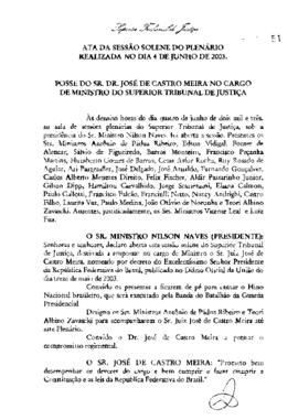 Ata de Posse do Ministro Castro Meira no Tribunal (Coleção)
