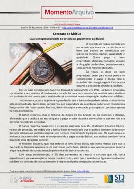 Edição n. 63 - Contrato de Mútuo
