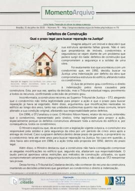 Edição n. 76 -Defeitos de Construção