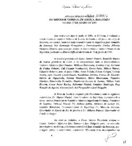 Ata de Posse dos Ministros José Arnaldo da Fonseca, Fernando Gonçalves e Carlos Alberto Menezes D...