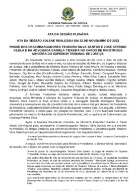 Ata de Posse da Ministra Daniela Teixeira no Tribunal (Coleção)