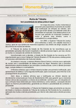 Edição n. 66 - Multa de Trânsito