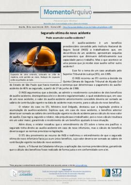 Edição n. 80 - Segurado vítima de novo acidente