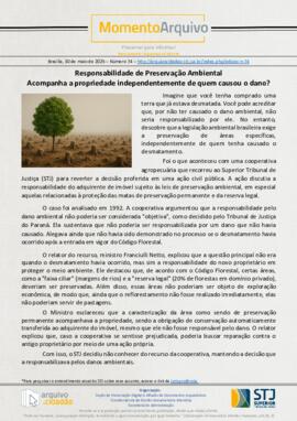 Edição n. 74 - Responsabilidade de Preservação Ambiental